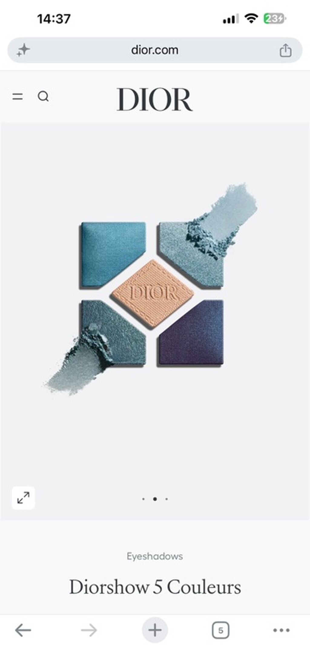 Dior Diorshow goz kölgəsi palitrası. tester. Original — Şəxsi əşyalar, Bakı (3)