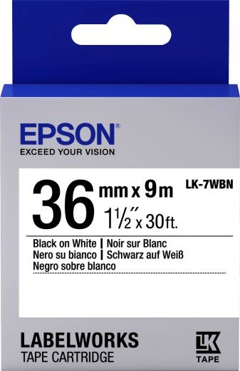Lent kartric Epson Tape - LK7WBN Std Blk/Wht 36/9 C53S657006 — Bakı