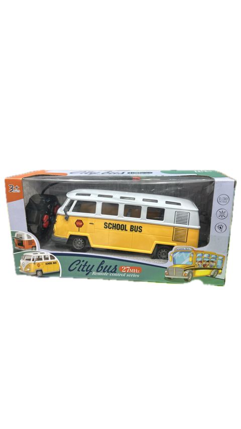 Oyuncaq avtobus, pultla idarə olunan, metal, sarı, 3+ yaş — Bakı