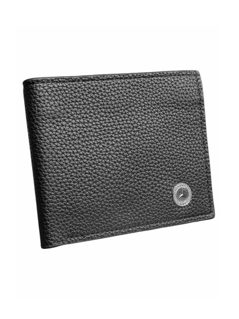 Kişilər üçün pulqabı, poliuretan, 12x9.5 sm, 4 kart bölməsi, qara, Çin istehsalı - WCo_Mercedes-888_Black — Bakı