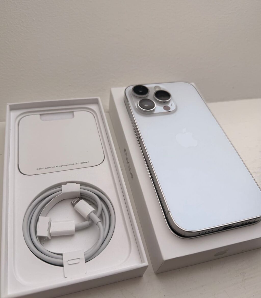 IPhone 14 Pro, 1 TB, White Titanium, Zəmanət, Face ID, Sənədlərlə — Apple iPhone, Neftçala (4)