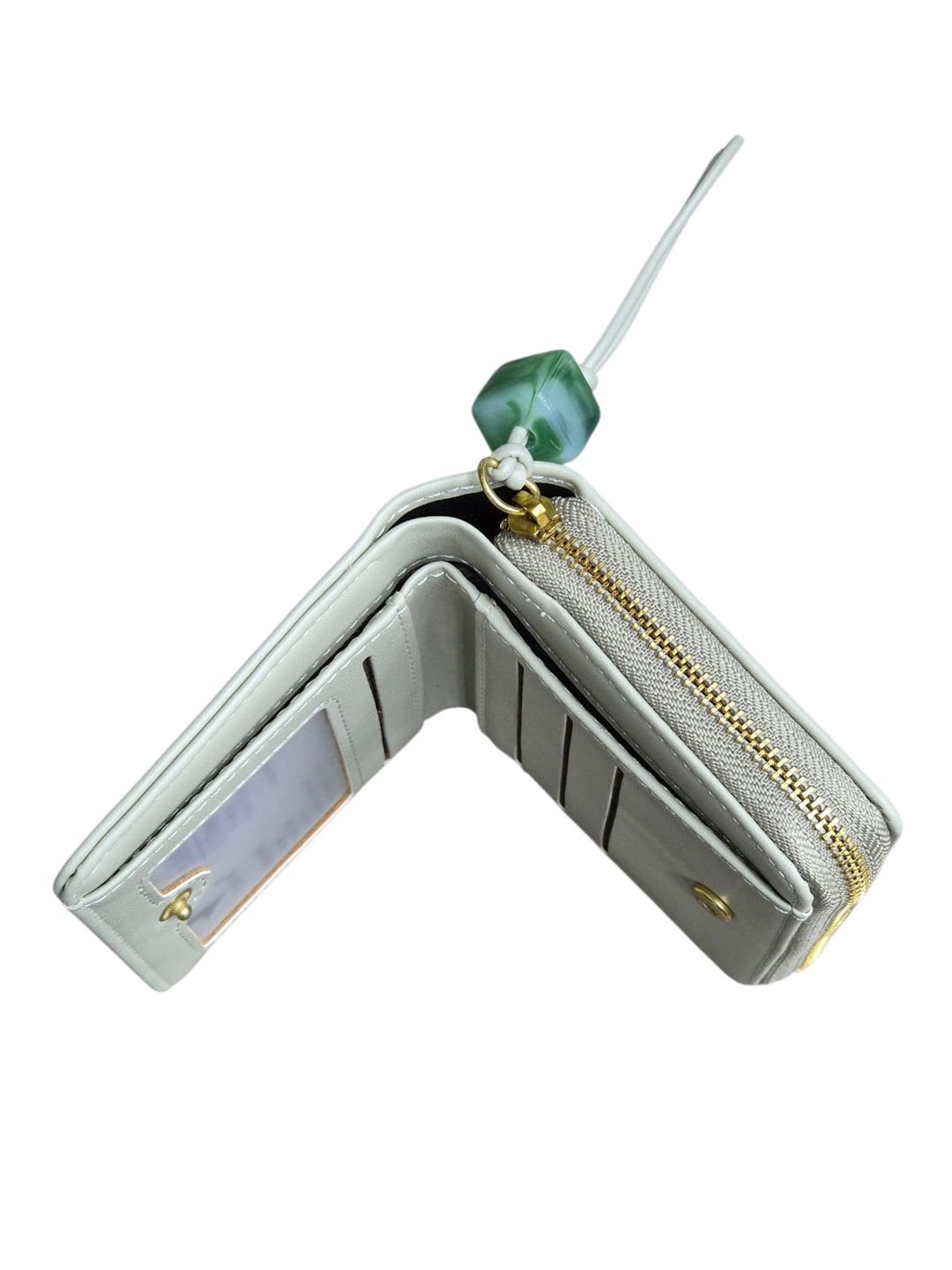 Qadınlar üçün pulqabı, poliuretan, yaşıl, 6 kart bölməsi, 9x11.5 sm, Çin istehsalı - Yadas_E2052-B050_Green — Mallar, Bakı (3)