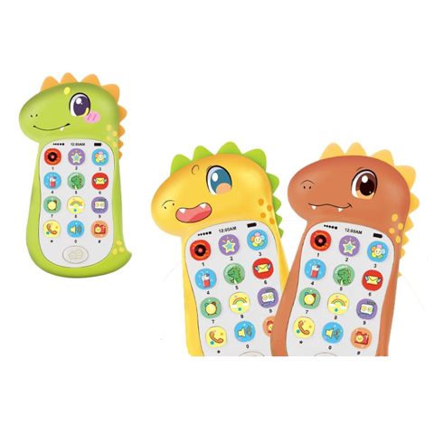 Uşaqlar üçün musiqili telefon Dinozavr formalı Dİ3344, plastik, rəngarəng, 3+ yaş, Piramida10585 - SportMall-660 — Bakı