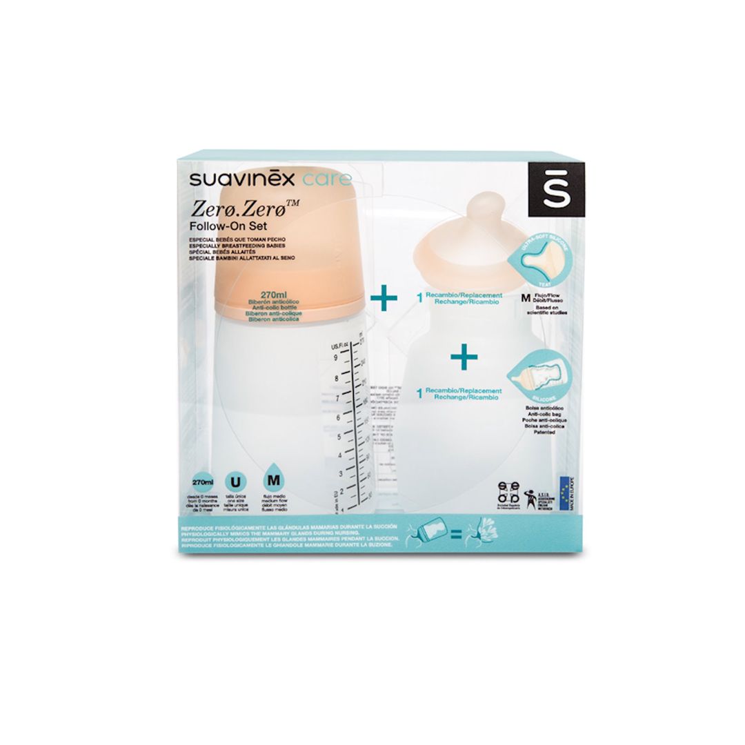 Sancı əleyhinə dəst Suavinex Zero Zero, 270 ml, M, orta axın — Mallar, Bakı