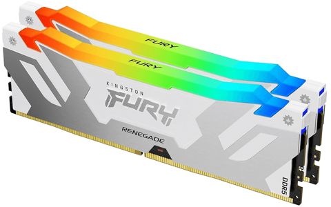 Kingston 32GB 8000MT/s DDR5 CL38 Dımm (Kit of 2) Fury Renegade RGB White XMP KF580C38RWAK2-32 — Bakı