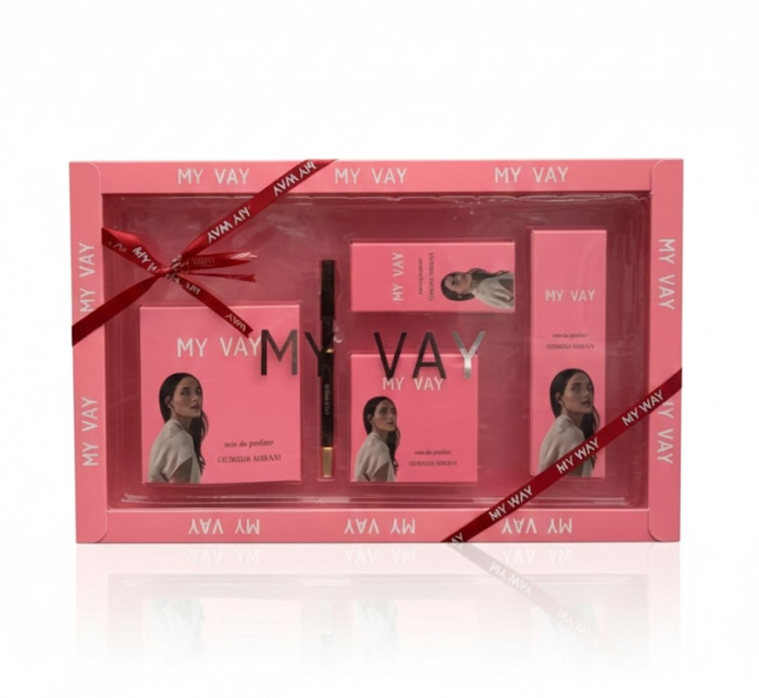 Hədiyyə dəsti My Vay MV-633 (ətir suyu + duş geli + bədən üçün losyon + göz üçün qələm + mini ətir suyu) — Mallar, Bakı