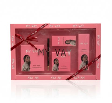 Hədiyyə dəsti My Vay MV-633 (ətir suyu + duş geli + bədən üçün losyon + göz üçün qələm + mini ətir suyu) — Bakı