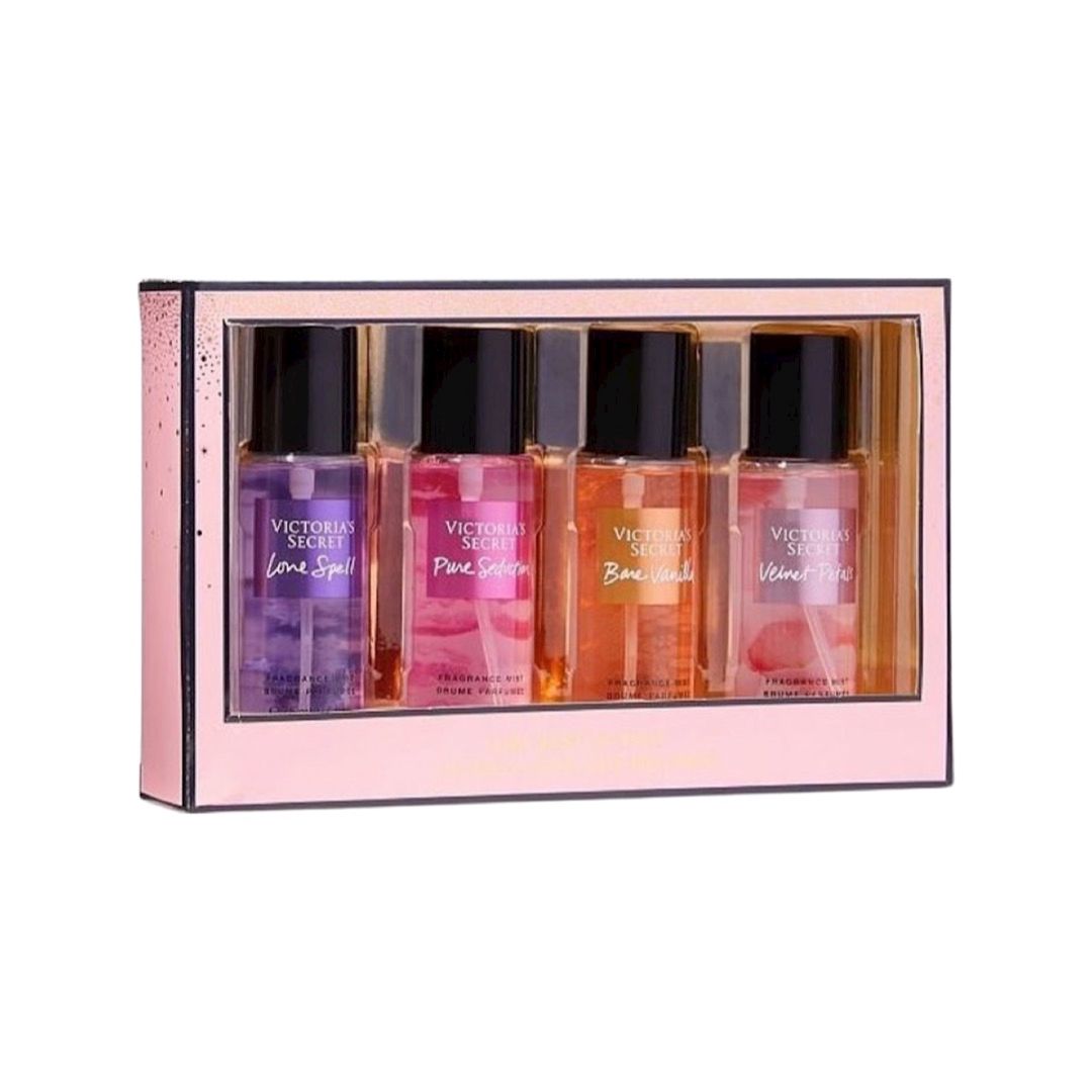 Bədən üçün hədiyyə dəsti Victoria’s Secret Fragrance Mist, Bare Vanilla, Love Spell, Pure Seduction, Velvet Petals 4 in 1 — Mallar, Bakı