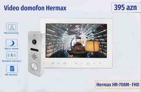 Domofon Hermax HR-708M — Fancony Elektroniks — Texnika Təmir və Quraşdırma