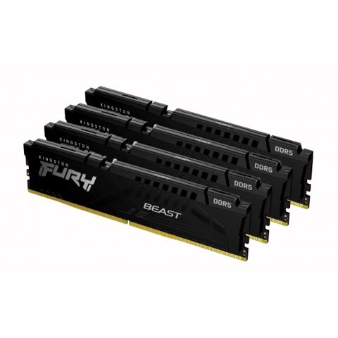Kingston 128GB 5600MT/s DDR5 CL40 Dımm (Kit of 4) Fury Beast Black XMP KF556C40BBK4-128 — Bakı