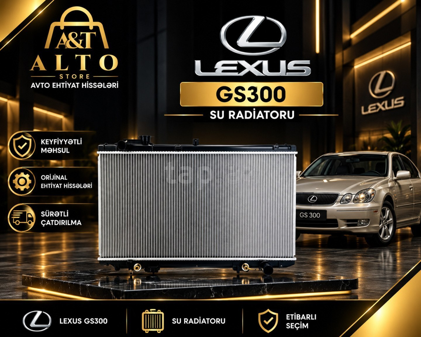 Su radiatoru Lexus GS300 — Bakı