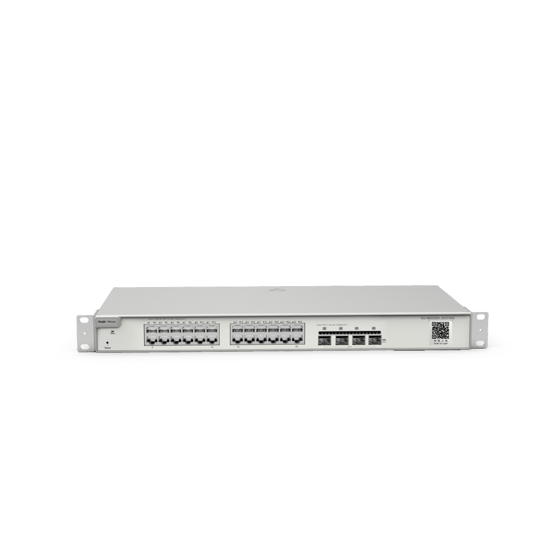 Reyee Switch RG-NBS3200-24GT4XS(24-Port L2 Managed 10G Switch, 24 Gigabit RJ45 Ports, 4 *10G SFP+ Slots,19-inch Rack-mountable Steel Case) — Kommutatorlar və marşrutlayıcılar, Bakı
