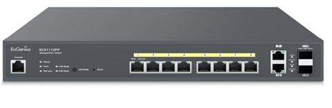 Engenius Cloud Management Switch with 8 GE PoE + 2 GE + 2 GE SFP,IEEE802.3at/af, 130w PoE power budget ECS1112FP — Bakı