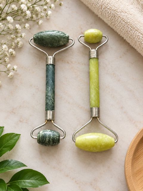 Təbii daş üz masaj rolleri (2 başlı) Məhsul təsviri: - Material — Bakı