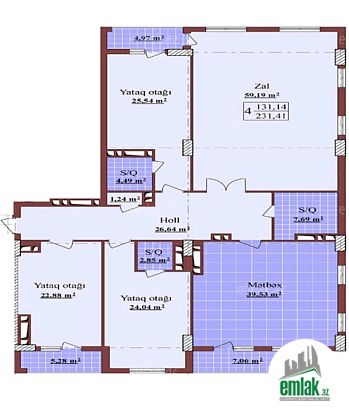Satılır 5 otaqlı 232 m² yeni tikili Nəsimi r — Mənzil (3)