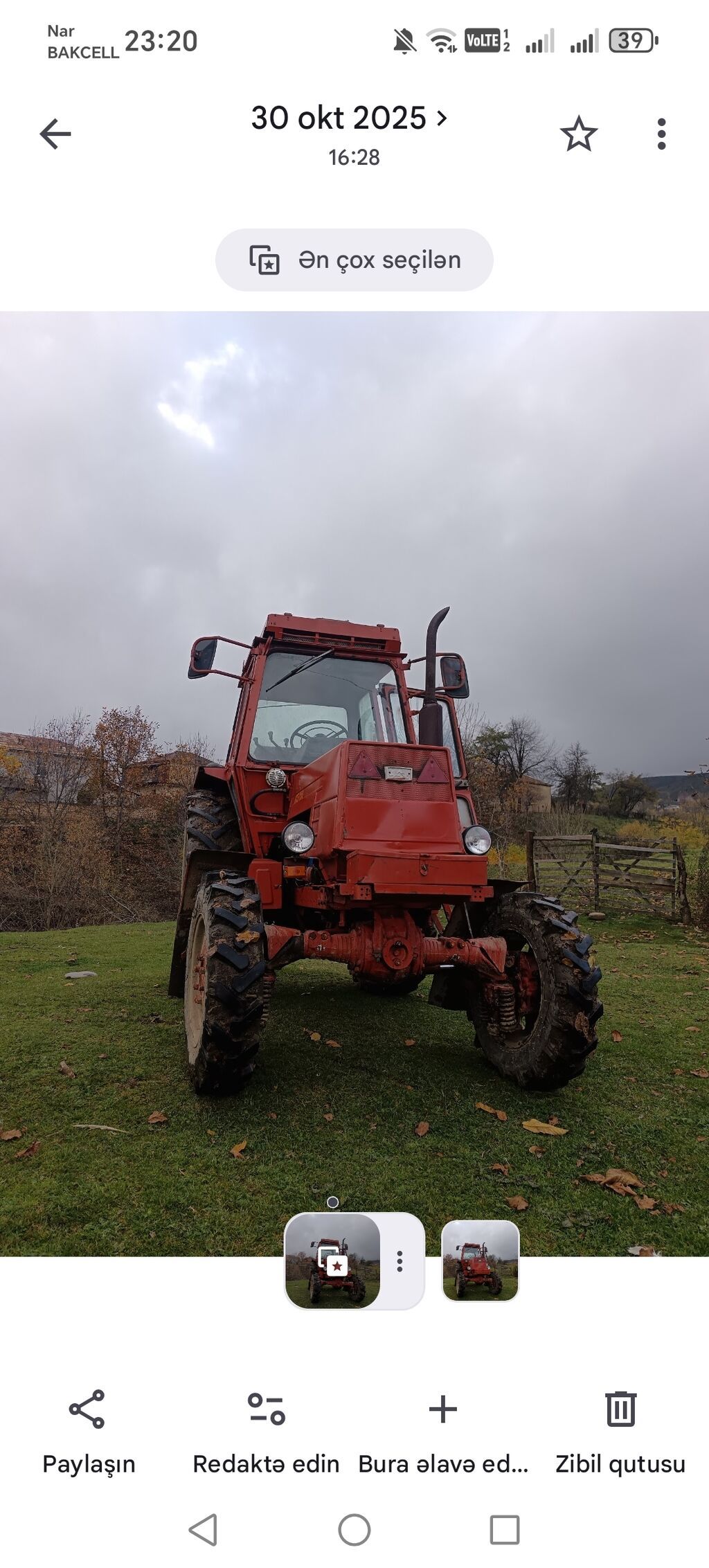LTZ55 (Belarus) tipli təkərli kənd təsərrüfatı traktoru - Rəng — Traktorlar, Qusar (3)