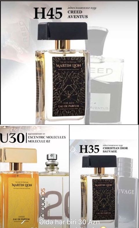 Martin Lion ətirlərinin seçimi H45 – Creed Aventus ilhamlı, For Men — Bakı