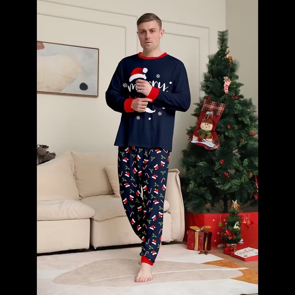 Kişilər üçün şalvarlı pijama dəsti miks1732, göy, parça, ölçü L — Mallar, Bakı (2)