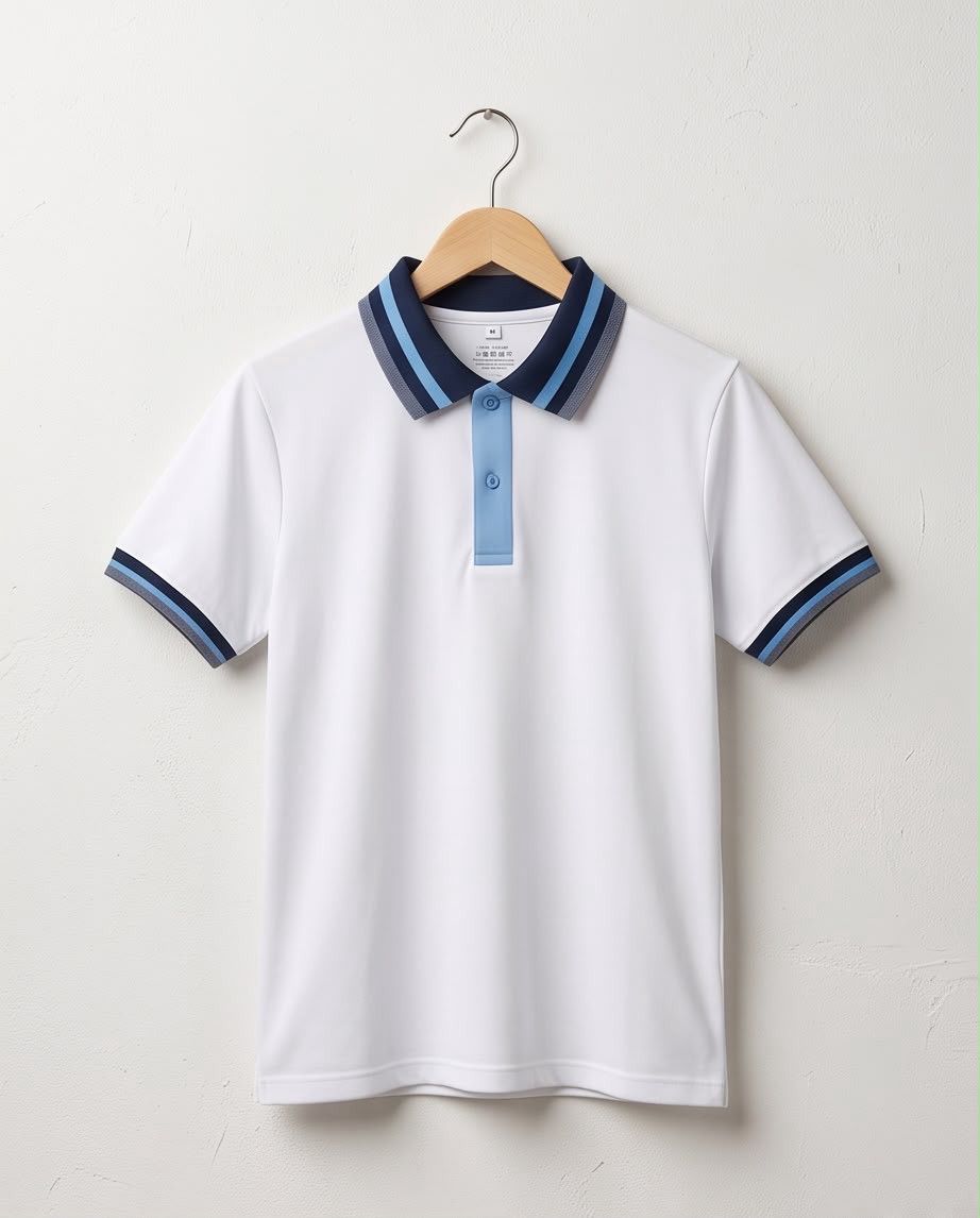Məktəbli qısaqol polo, ağ, pambıq, ölçü 6 yaş — Mallar, Bakı