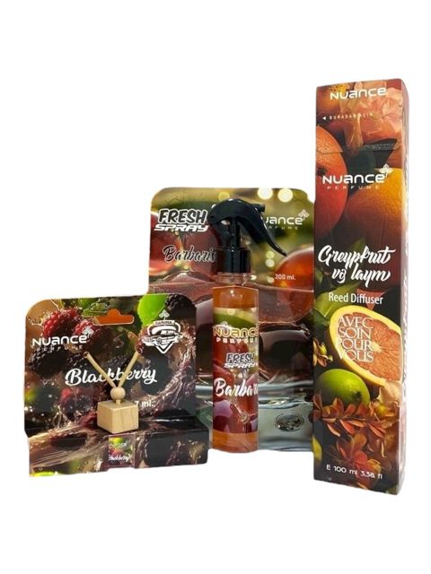 Ətirlər, ətir dəstləri Tam hədiyyə dəsti 3-lü - Qreypfrut-Barbaris-BlackBerry-2123 — Bakı