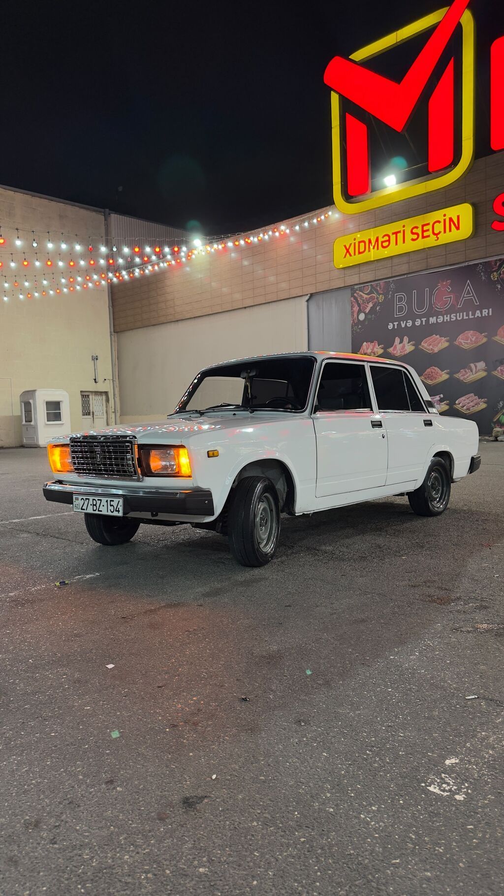 VAZ 2107 sedan - Kuzov: 4 qapılı sedan, ağ rəng Karopdada prablem 27-BZ-154 — Avtomobillər, Digah (4)