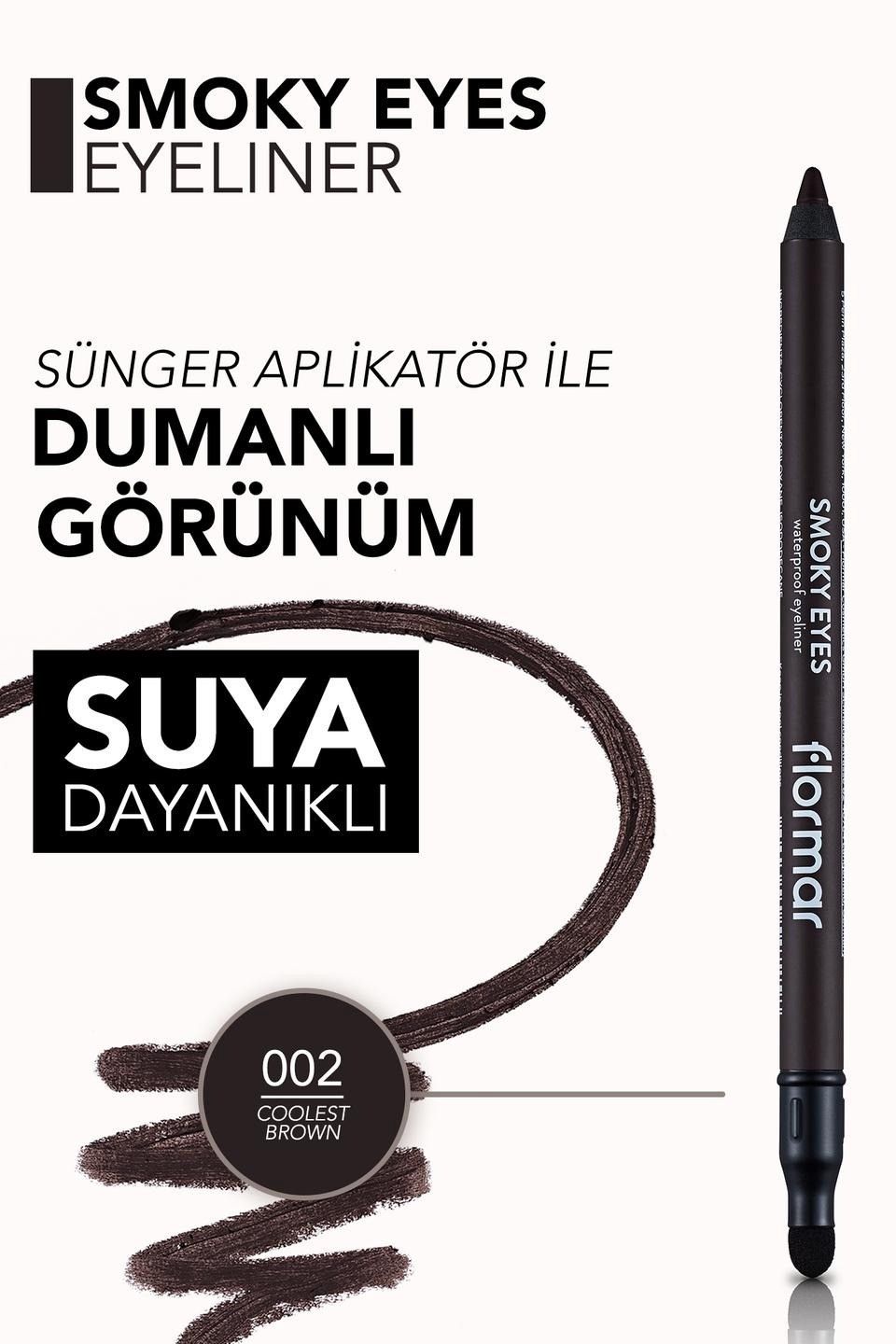 Göz qələmi Flormar Smoky Eyes 002 Coolest Brown — Mallar, Bakı (3)
