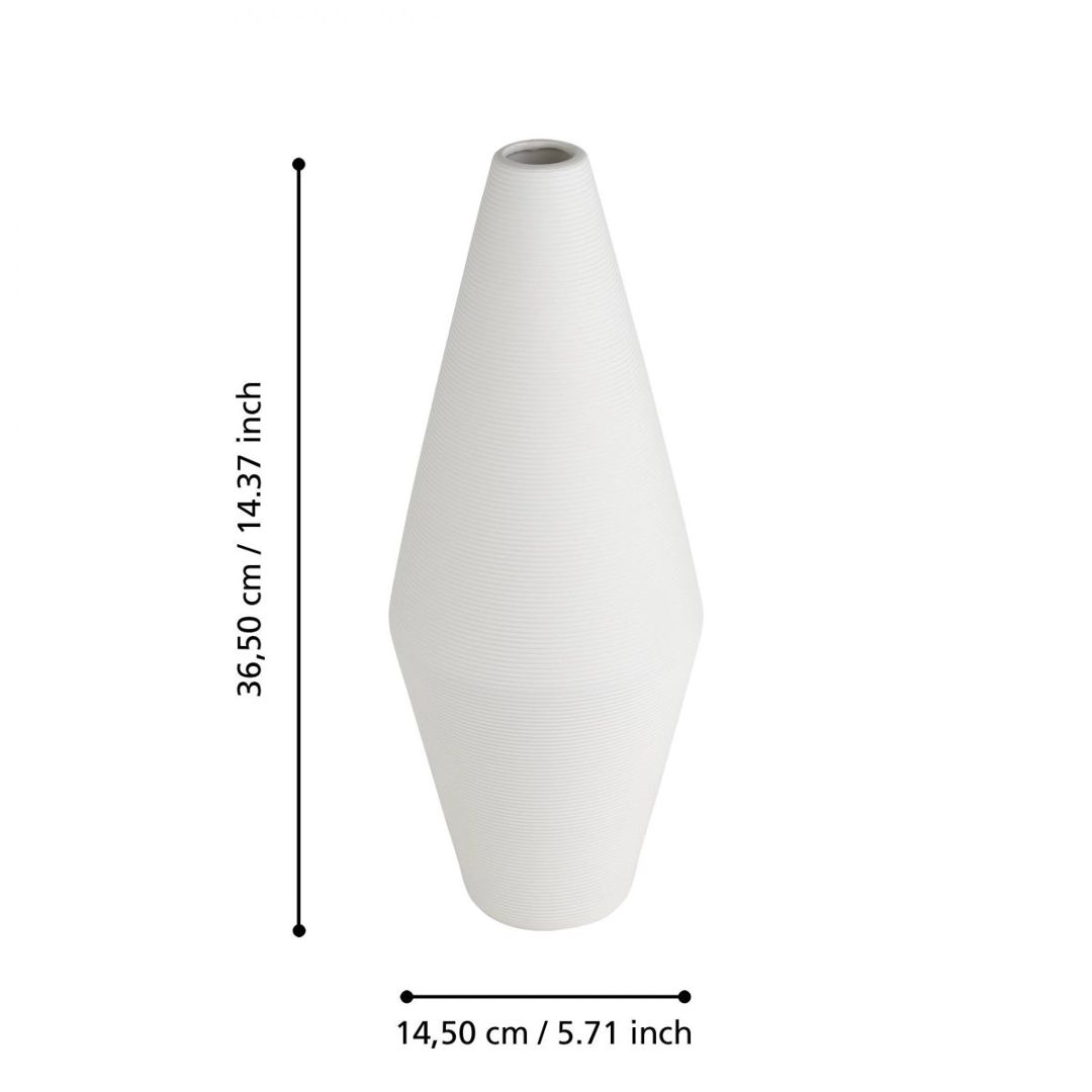 Dekorativ güldan Eglo 421242 Mıtane, ağ, 365x145x145 mm — Mallar, Bakı (2)