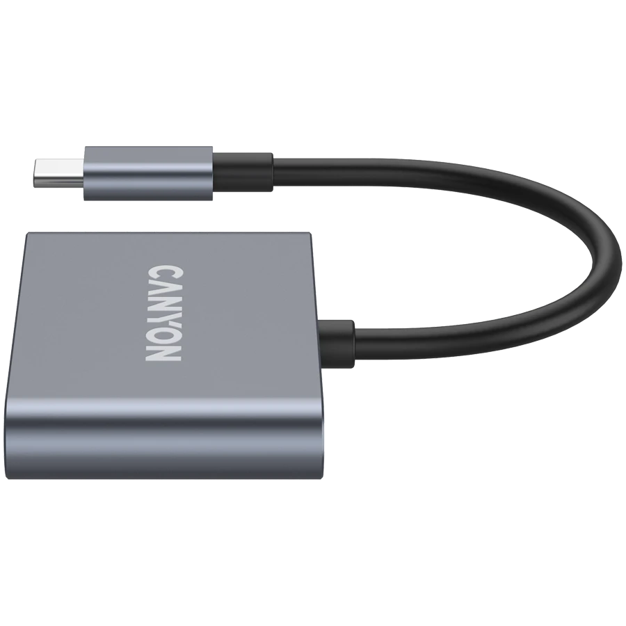 Multiport adapter Canyon DS-3 USB, Tünd Boz — Smartfon aksesuarları, Bakı (4)