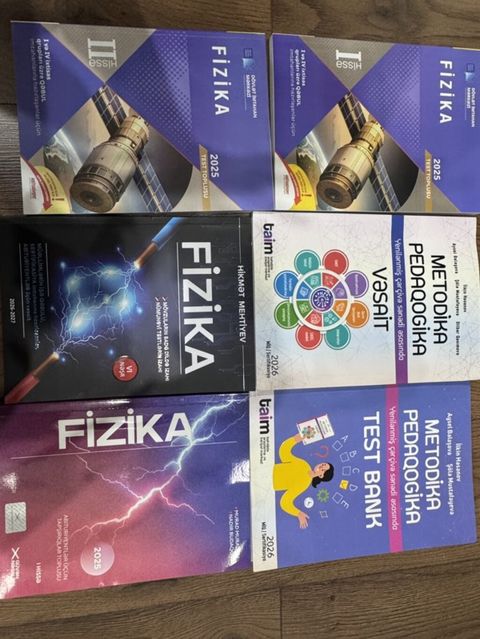 Fizika və pedaqogika üzrə hazırlıq üçün kitab dəsti Dəstə daxildir — Bakı