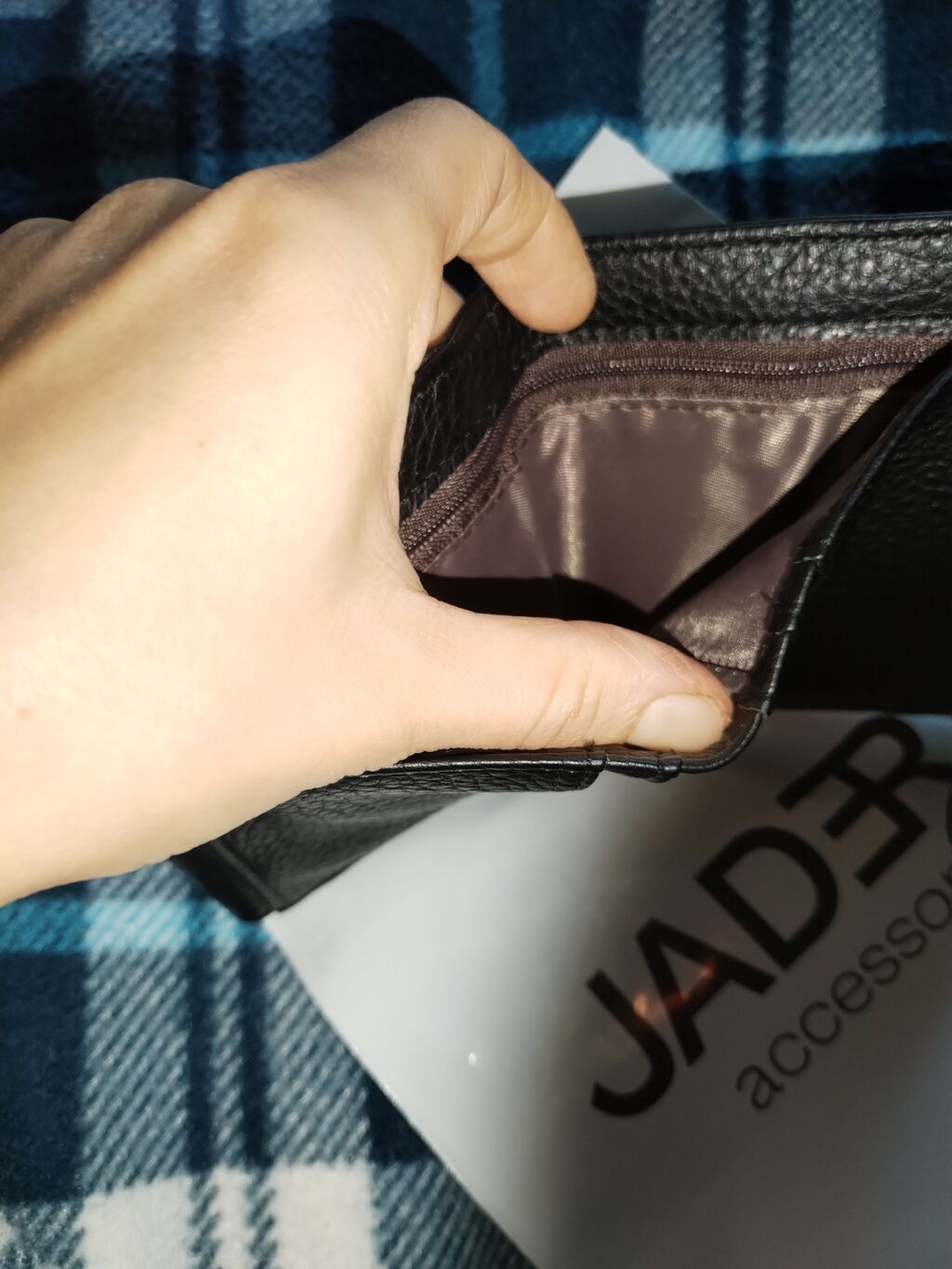 Jadera Accessories – qara miniatür pul qabı - Material: teksturalı — Cüzdanlar və vizit kartlıqları, Bakı (4)