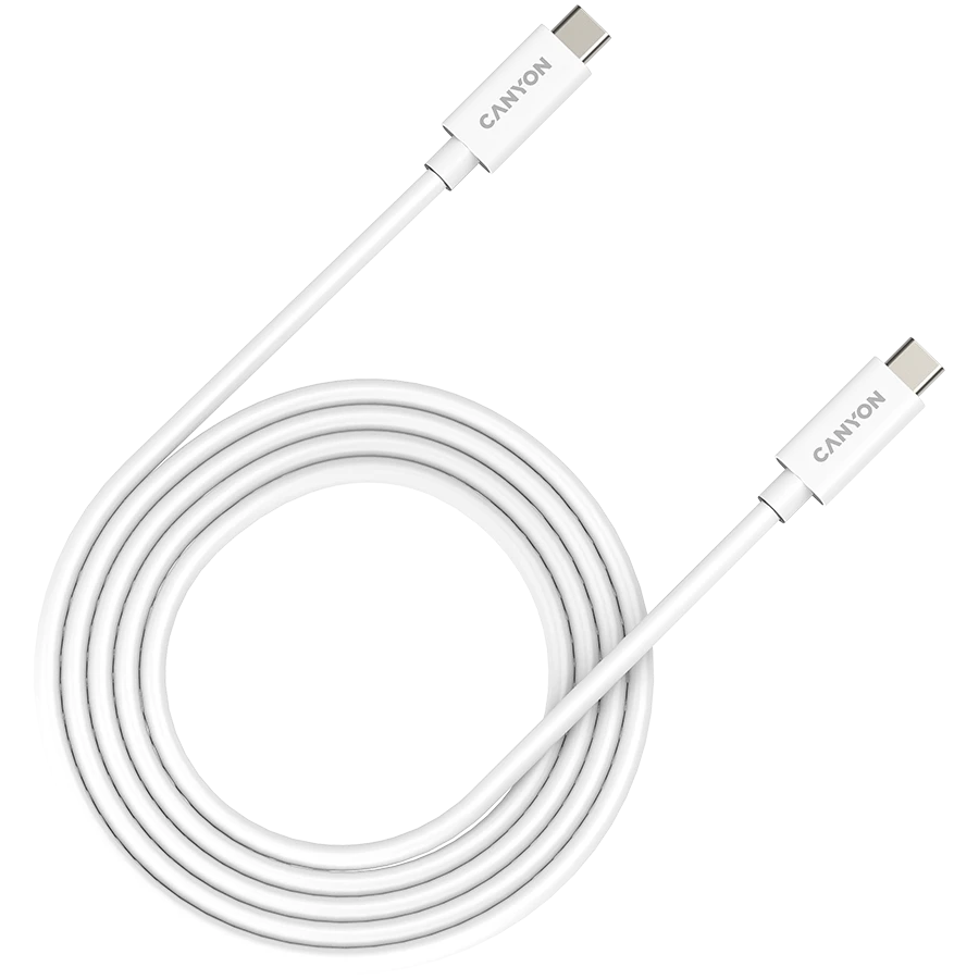 Kabel canyon usb-c/usb-c, 2m, Ağ — Bakı