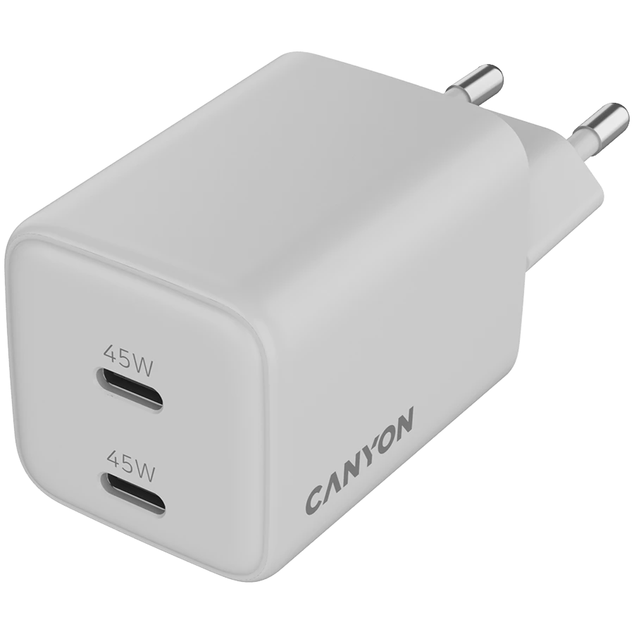 Qidalanma adapteri Canyon Usb-c, 45 Vt, Ağ — Şarj cihazları, Bakı (4)
