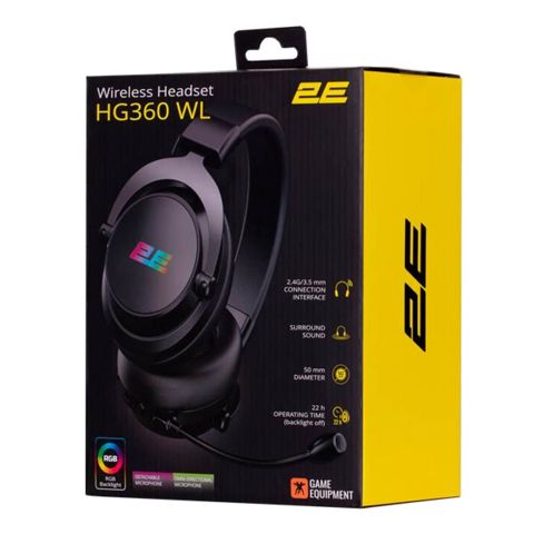 2E HG360 WirelessGaming Headset Black 2E-HG360BK-WL — Bakı