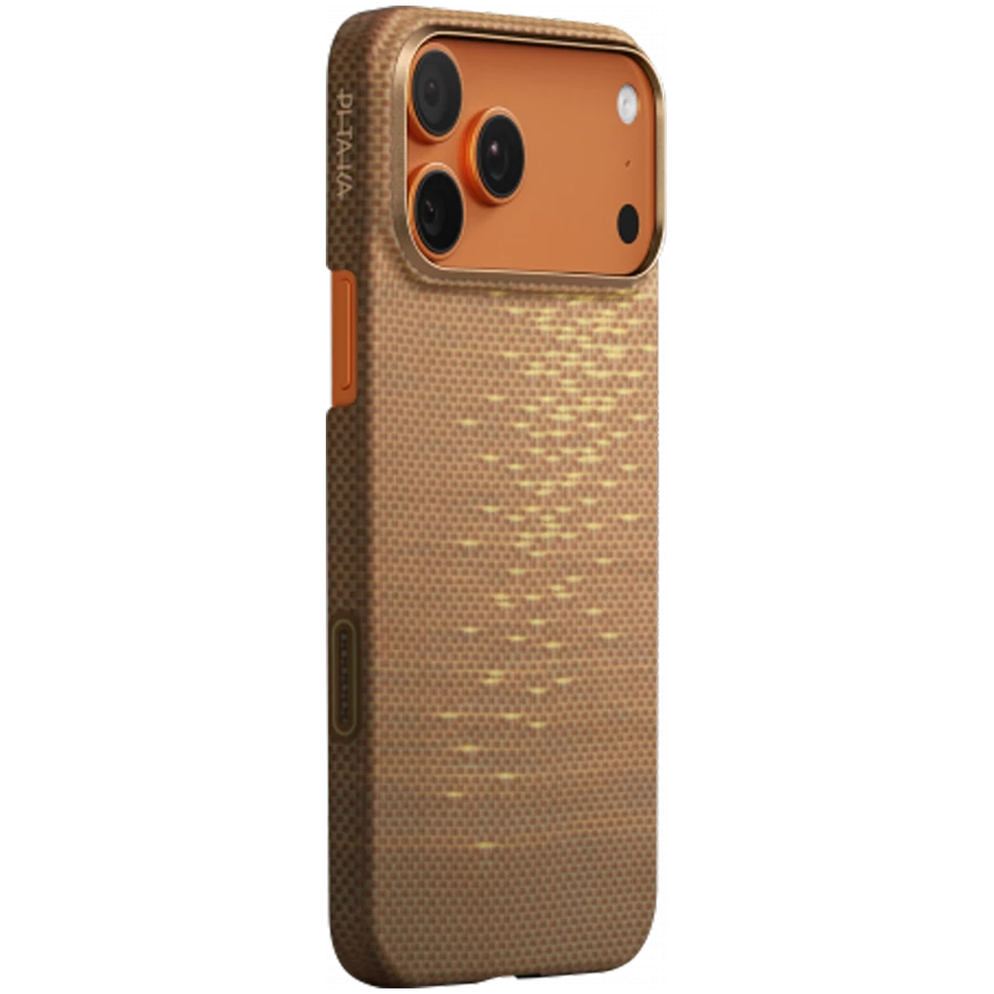 Qoruyucu örtük Pıtaka Ultra Slim MagSafe ilə iPhone 17 Pro Max üçün, Golden Glint — Bakı