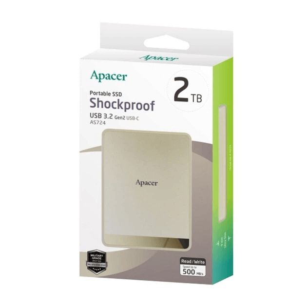 Apacer Portable SSD AS724 / 2TB / USB 3.2 Gen 2 / Cream AP2TBAS724C-1 — Kompüterlər və noutbuklar, Bakı (2)