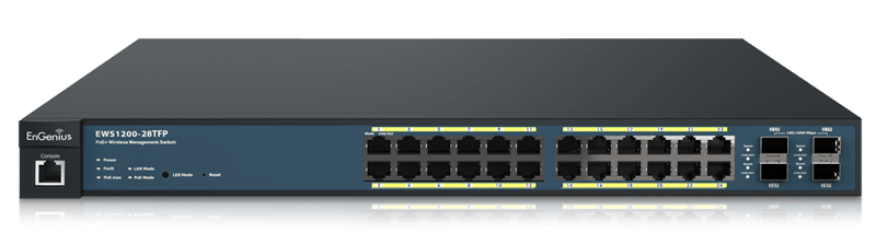 EnGenius AP Controller Switch 50AP 24-port GbE PoE.af/at(+) 410W 4xSFP L2 19i EWS1200-28TFP — Kommutatorlar və marşrutlayıcılar, Bakı