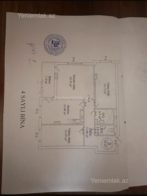 Satılır 3 otaqlı Bina evi menzil (Yeni tikili), 100 m², Nizami rayonu — Mənzil, Bakı (3)
