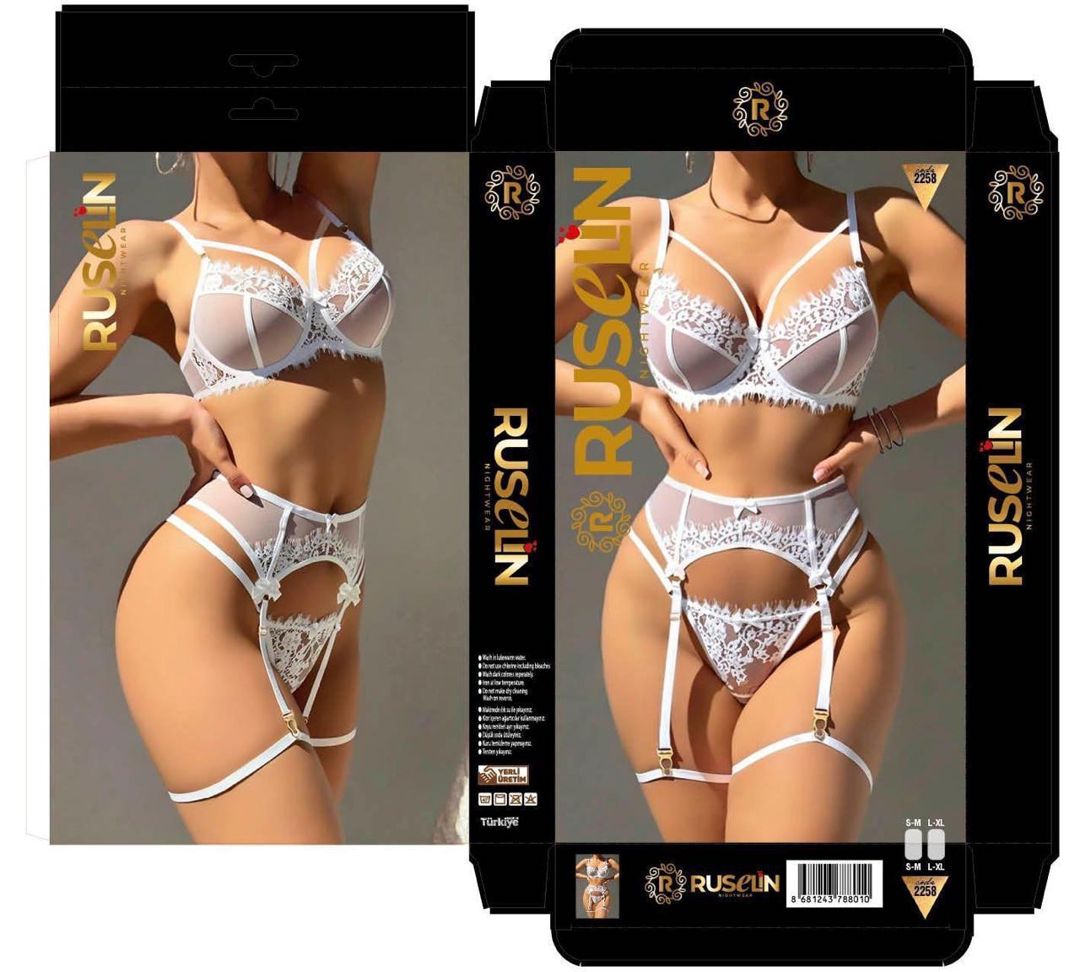 Büsthalter və tuman 2832035, ağ, tül, ölçü S/M — Mallar, Bakı