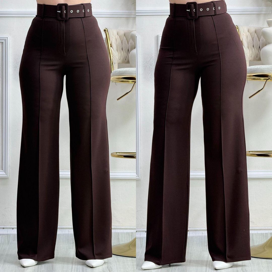 Qadınlar üçün enli şalvar, qəhvəyi, parça, ölçü 46 — Mallar, Bakı (2)