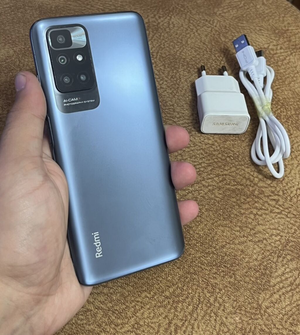 Redmi 10, 64 GB, rəng - Göy, Barmaq izi, İki sim kartlı, Face ID — Xiaomi, Bakı
