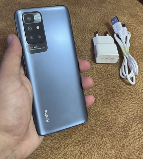 Redmi 10, 64 GB, rəng - Göy, Barmaq izi, İki sim kartlı, Face ID — Bakı