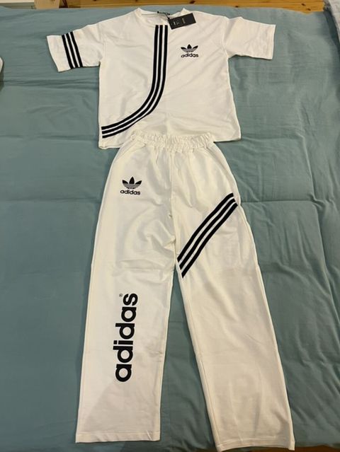 İdman dəsti, Adidas, M, rəng - Ağ — Zaqatala