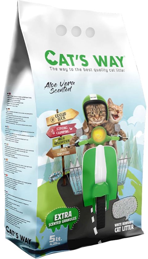 Topalanan doldurucu pişiklər üçün Cat's Way Aloe Vera 5 L — Bakı