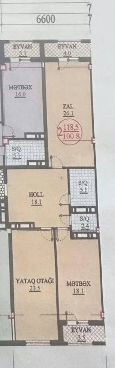 Satılır 2 otaqlı yeni tikili 118.5 m² — Mənzil, Bakı (4)