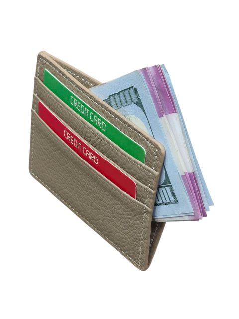 Kredit kartları qabı uniseks, dəridən, bej, 6 kart bölməsi, 10x8 sm, Çin - WalletCo_Cardholder-012_Bej — Bakı