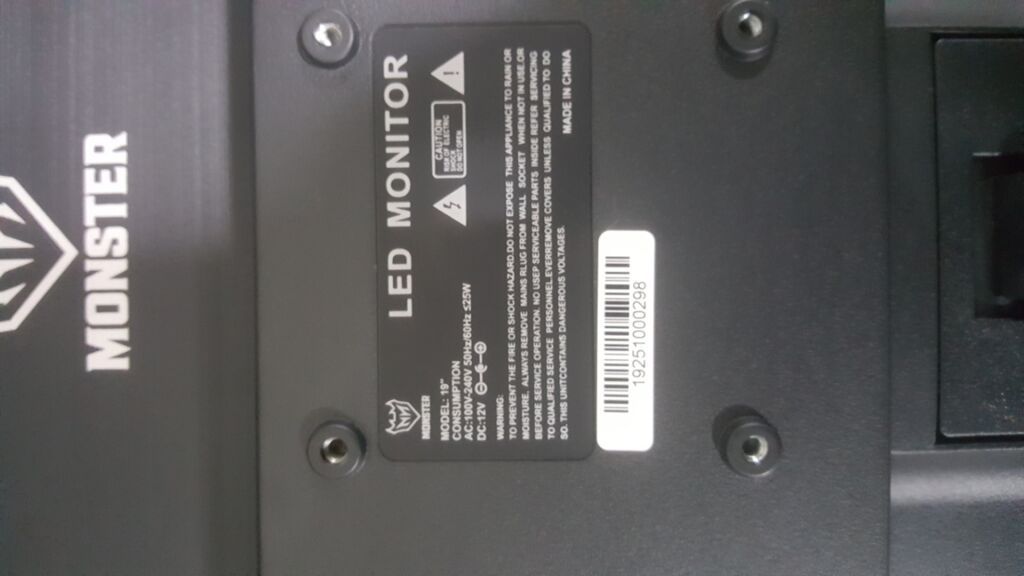 Monster LED Monitor – model: SP (etiketdə “Model: SP” qeydli) — Monitorlər, Bakı (4)