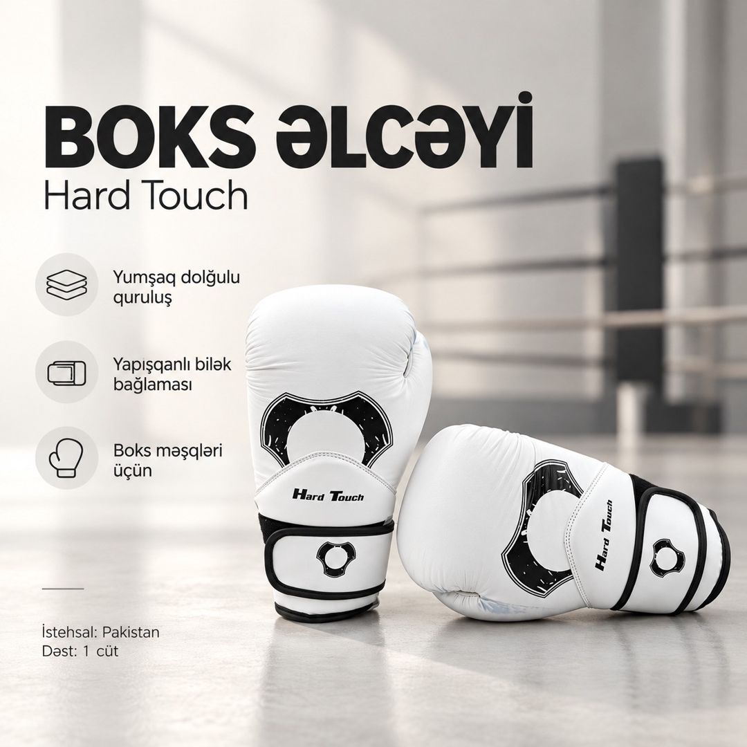 Boks əlcəyi 71702510, süni dəri, ağ, ölçü 14 — Mallar, Bakı