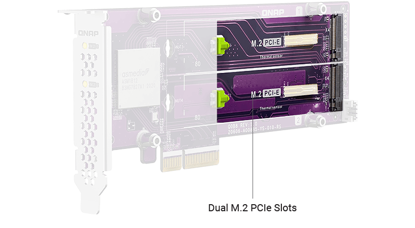 Qnap üçün şəbəkə genişləndirilməsi kartı QM2-2P-244A — Server avadanlıqları, Bakı (2)