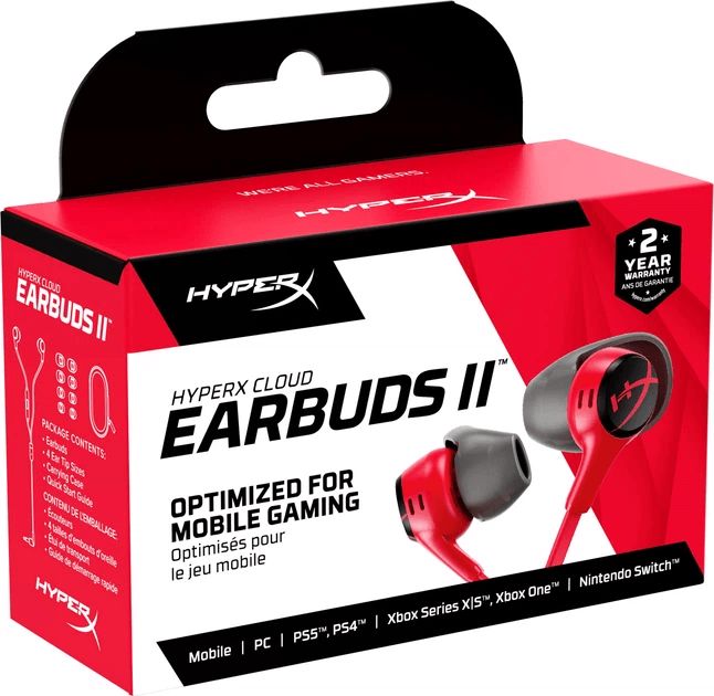 Qulaqlıq HyperX Cloud Earbuds II RED 705L8AA — Kompüterlər və noutbuklar, Bakı (3)