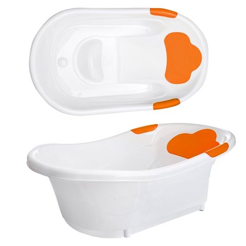 Anatomik vanna Roxy Kids, 21х72х41 sm, plastik, ağ/narıncı — Bakı
